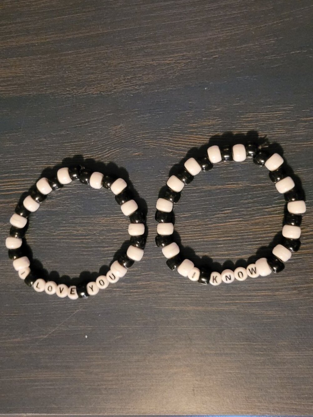 Star Wars Han and Leia "I love you." "I know." phrase bracelets